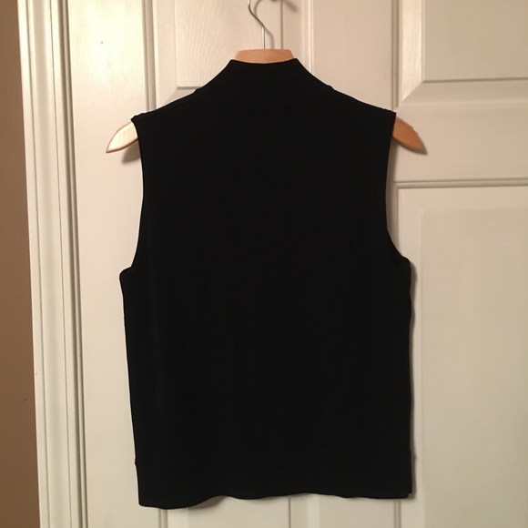 DRAPER's & DAMON'S Women’s Y2K 90’s Vintage Dress Vest Fitted Black Red Piping M - Picture 6 of 7